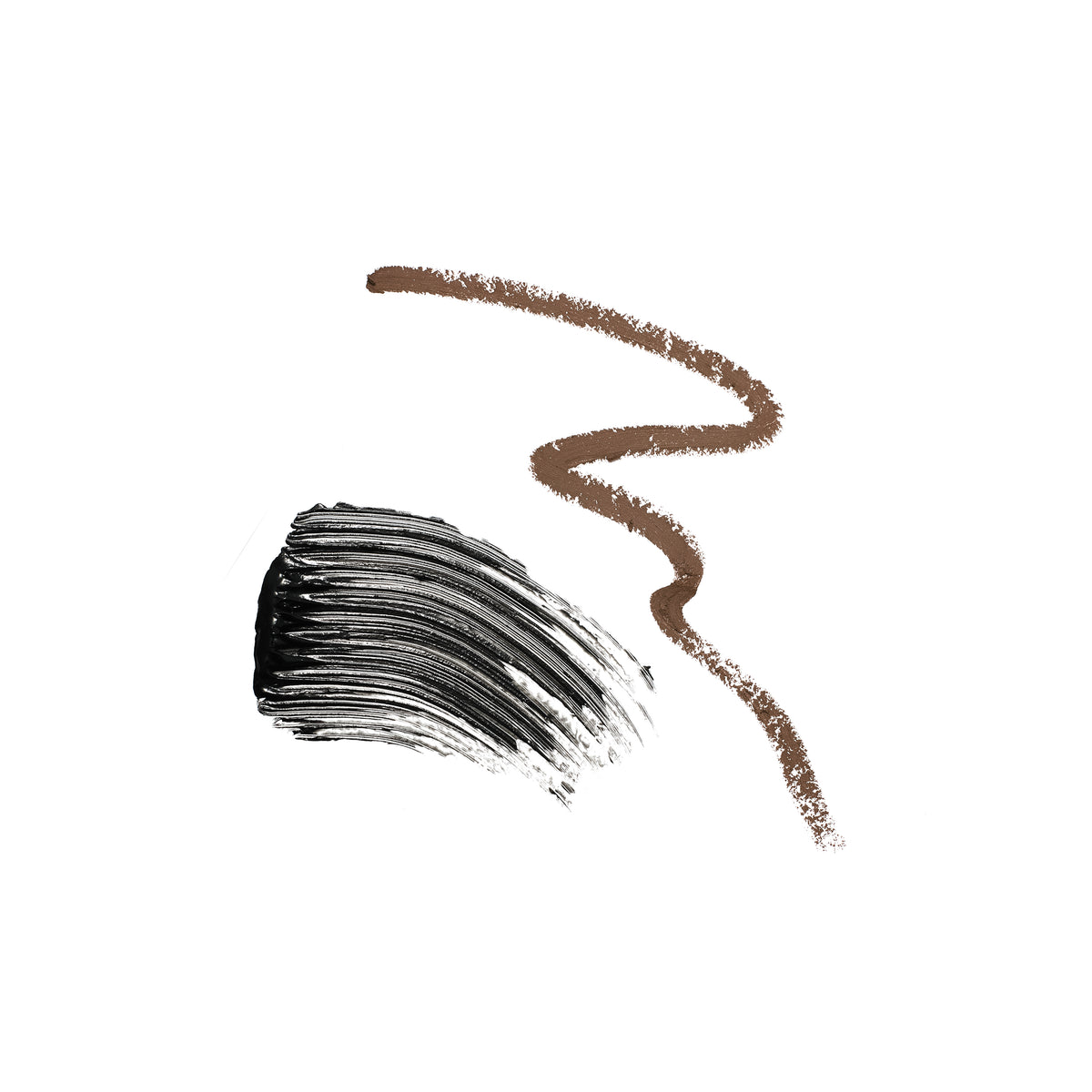 delilah cosmetics Definitive Mascara and Twig Eye Line, swatch on skin
